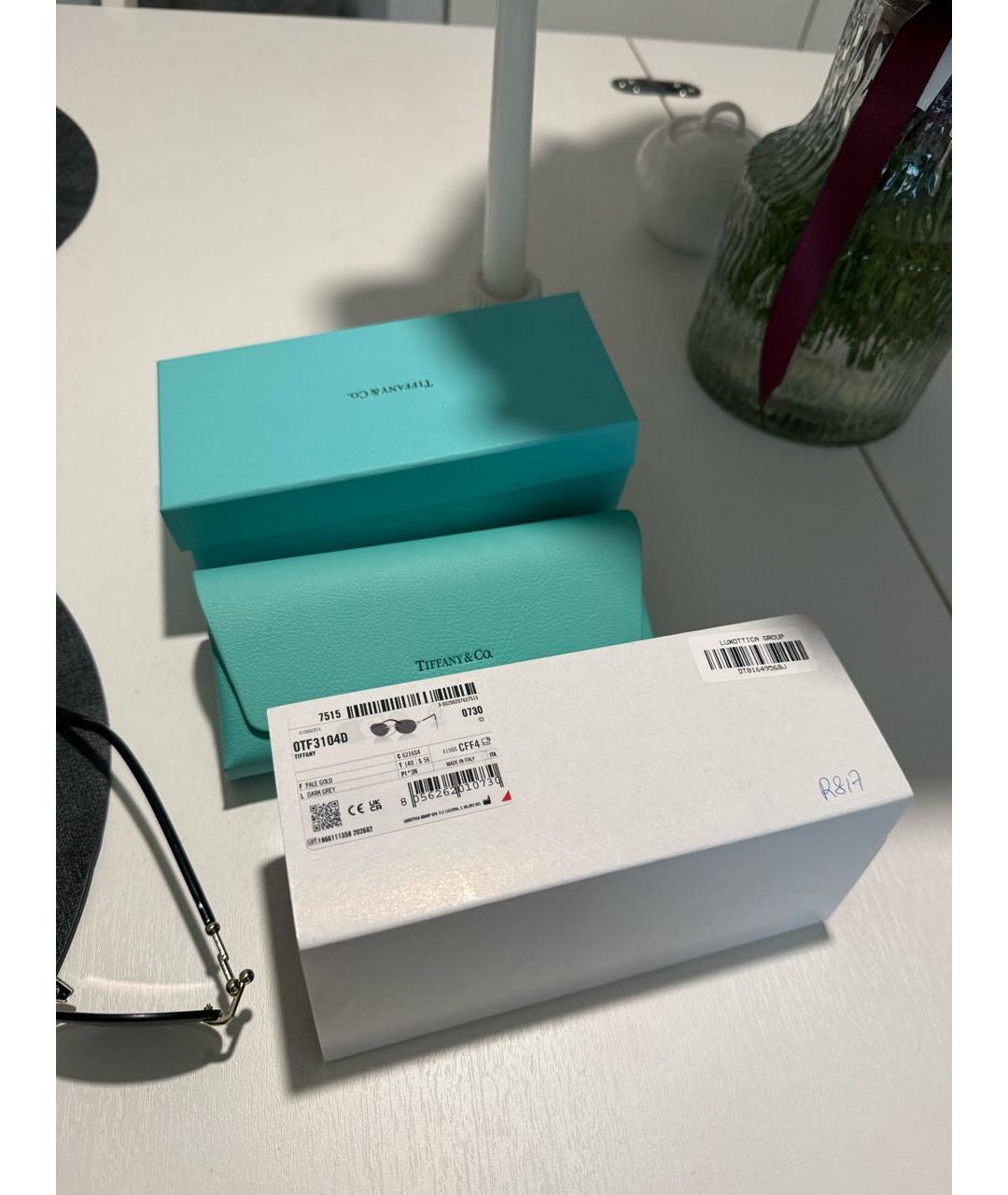 TIFFANY&CO Черные металлические солнцезащитные очки, фото 4