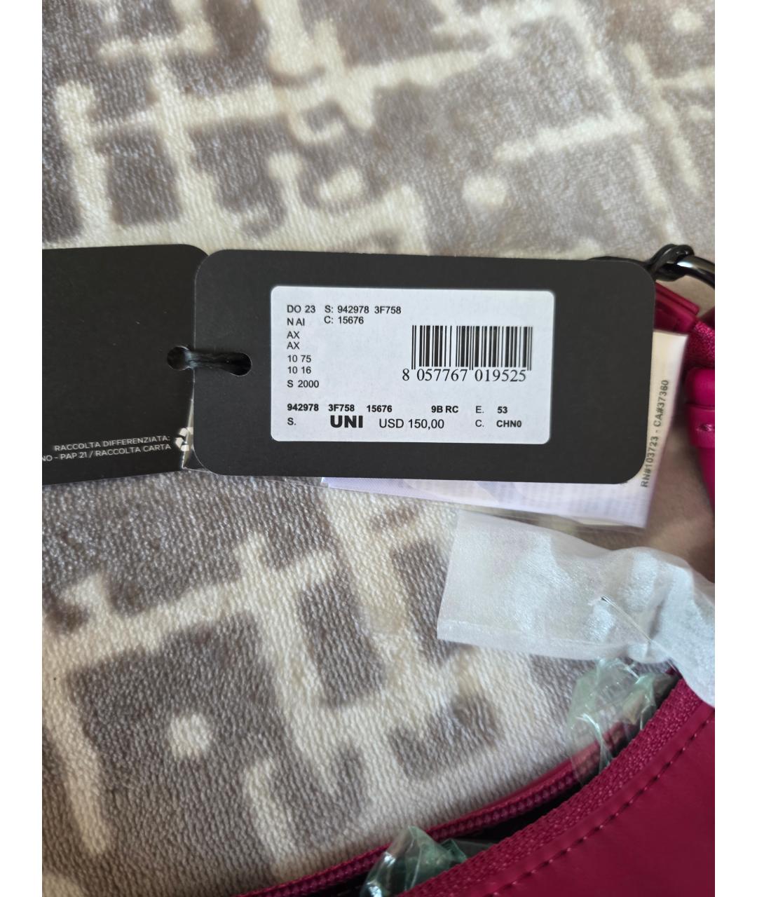 ARMANI EXCHANGE Фуксия сумка через плечо из искусственной кожи, фото 3