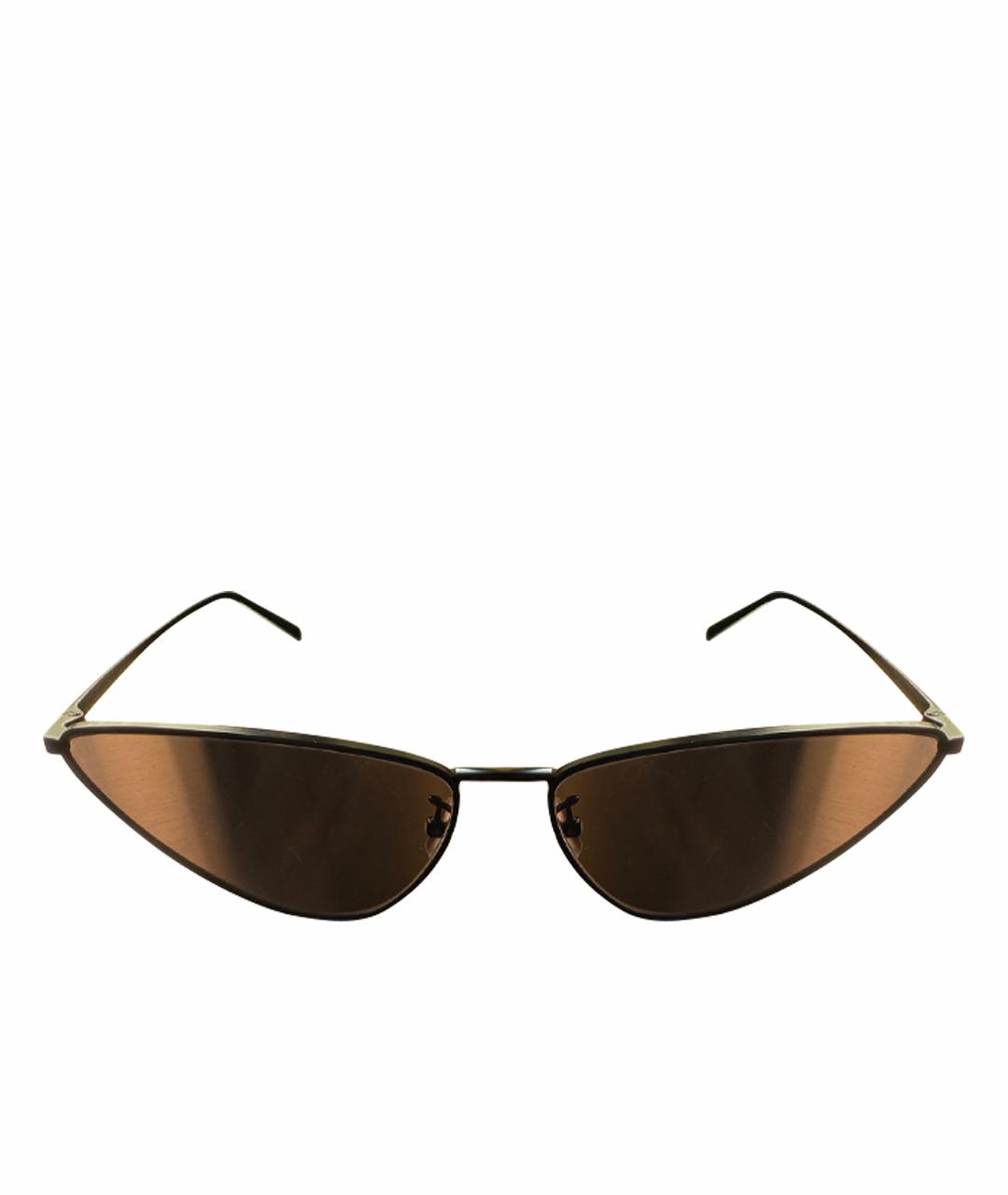SAINT LAURENT Черные металлические солнцезащитные очки, фото 1