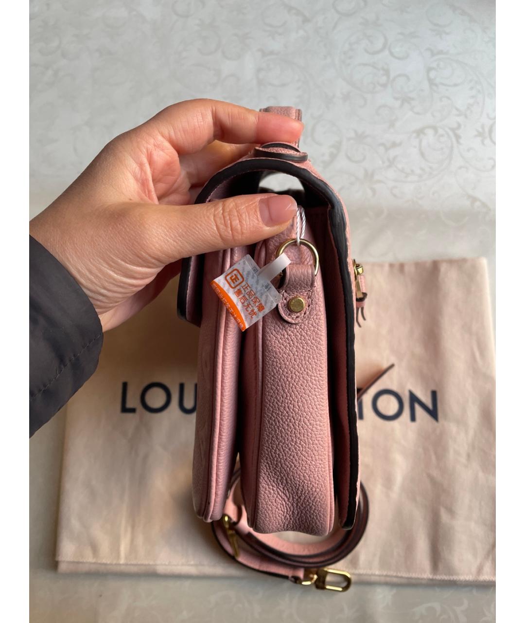 LOUIS VUITTON Розовая кожаная сумка через плечо, фото 4