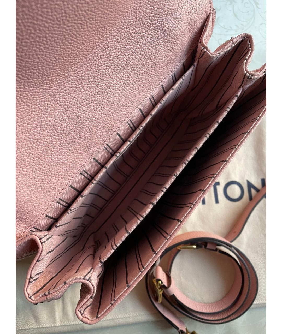 LOUIS VUITTON Розовая кожаная сумка через плечо, фото 6