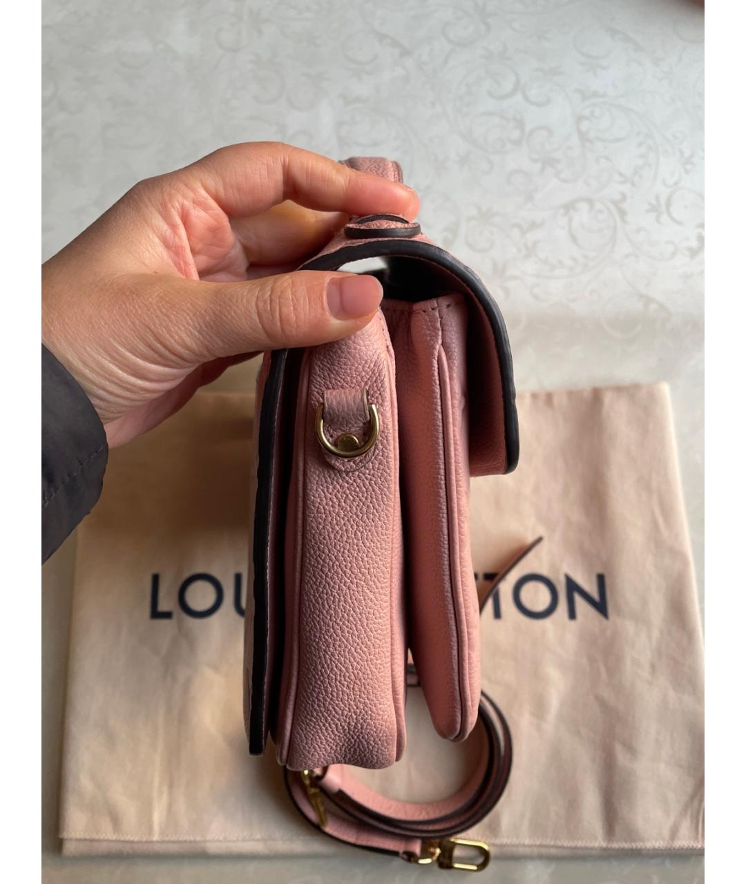 LOUIS VUITTON Розовая кожаная сумка через плечо, фото 5