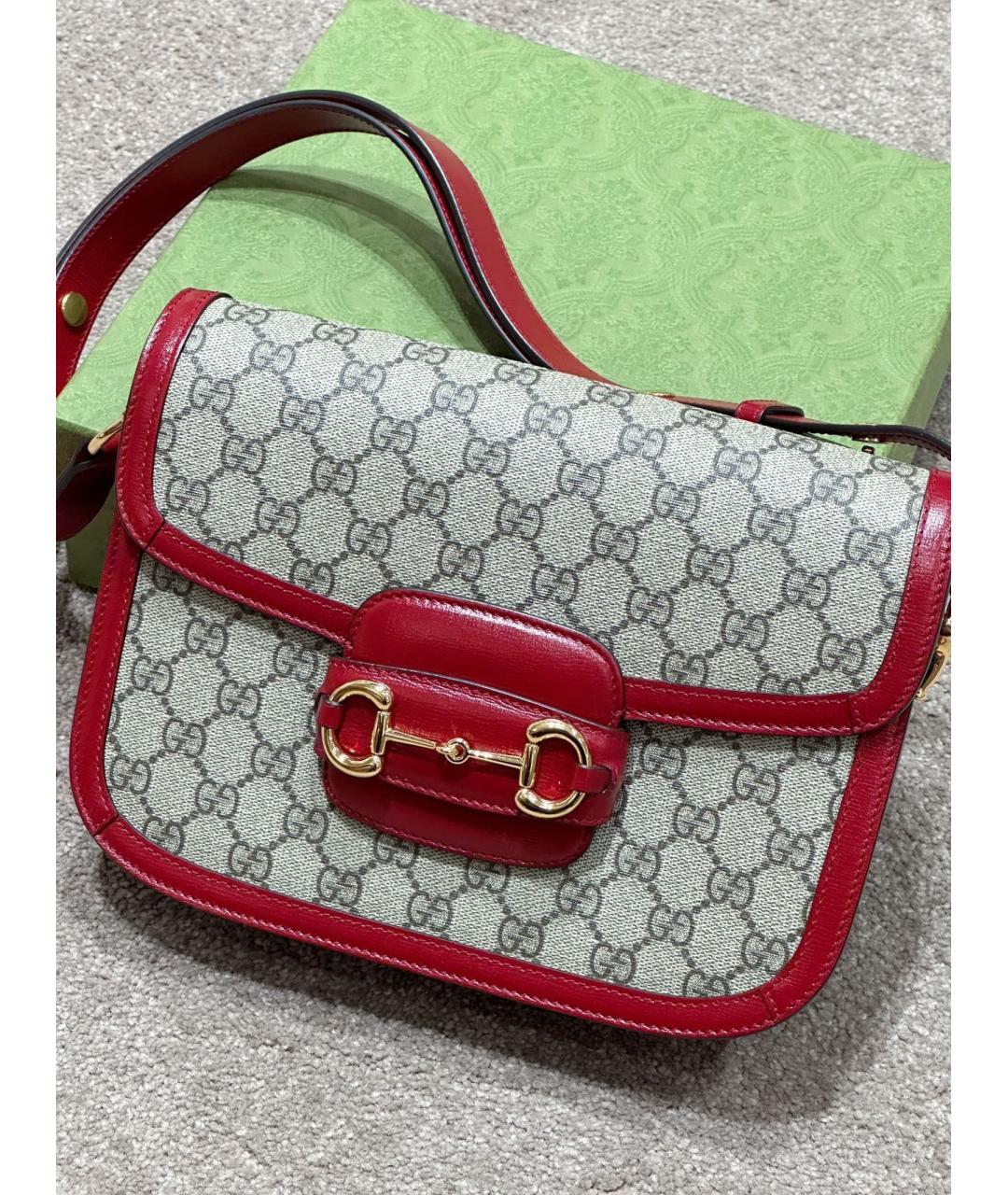 GUCCI Красная деним сумка через плечо, фото 4