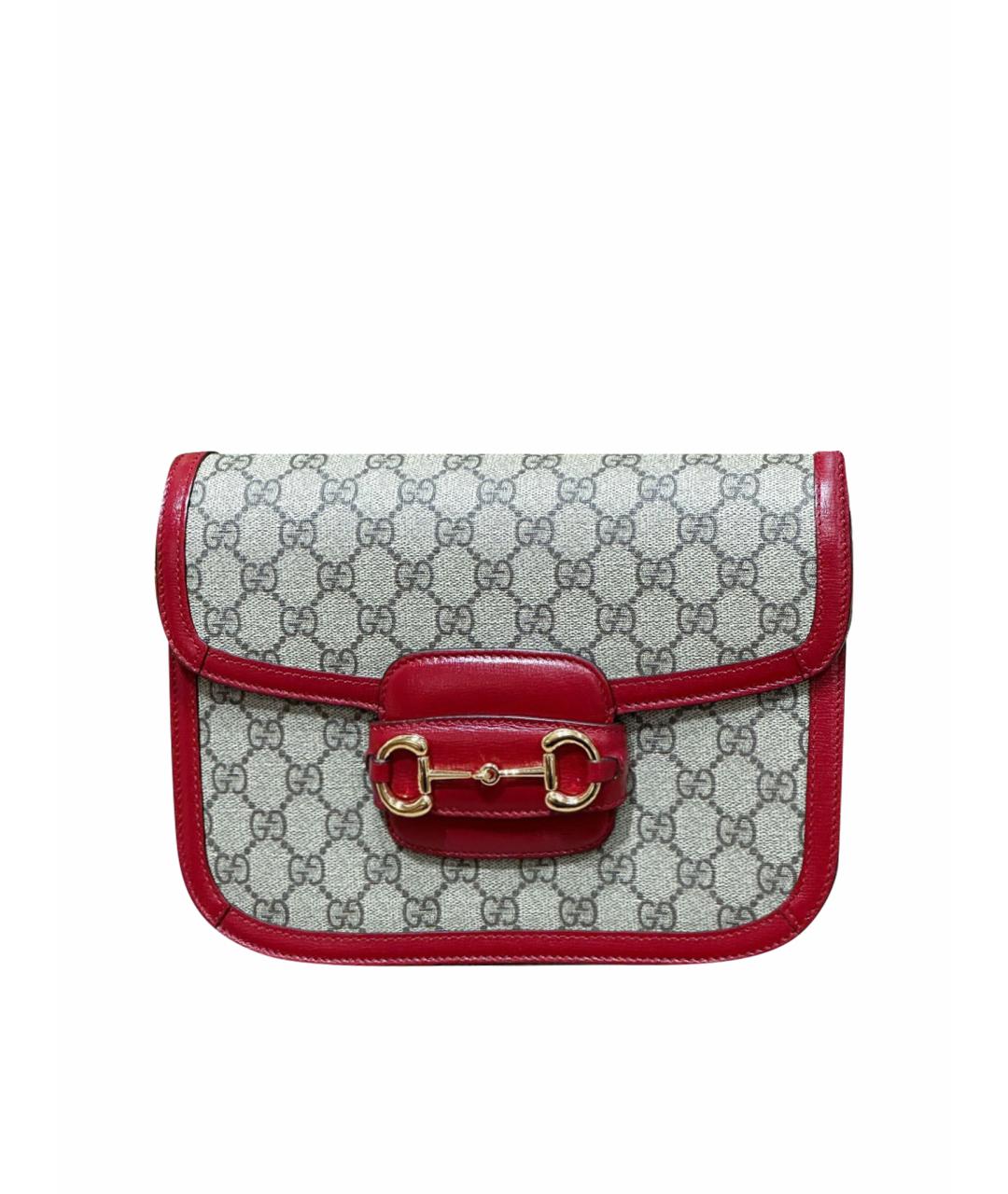 GUCCI Красная деним сумка через плечо, фото 1