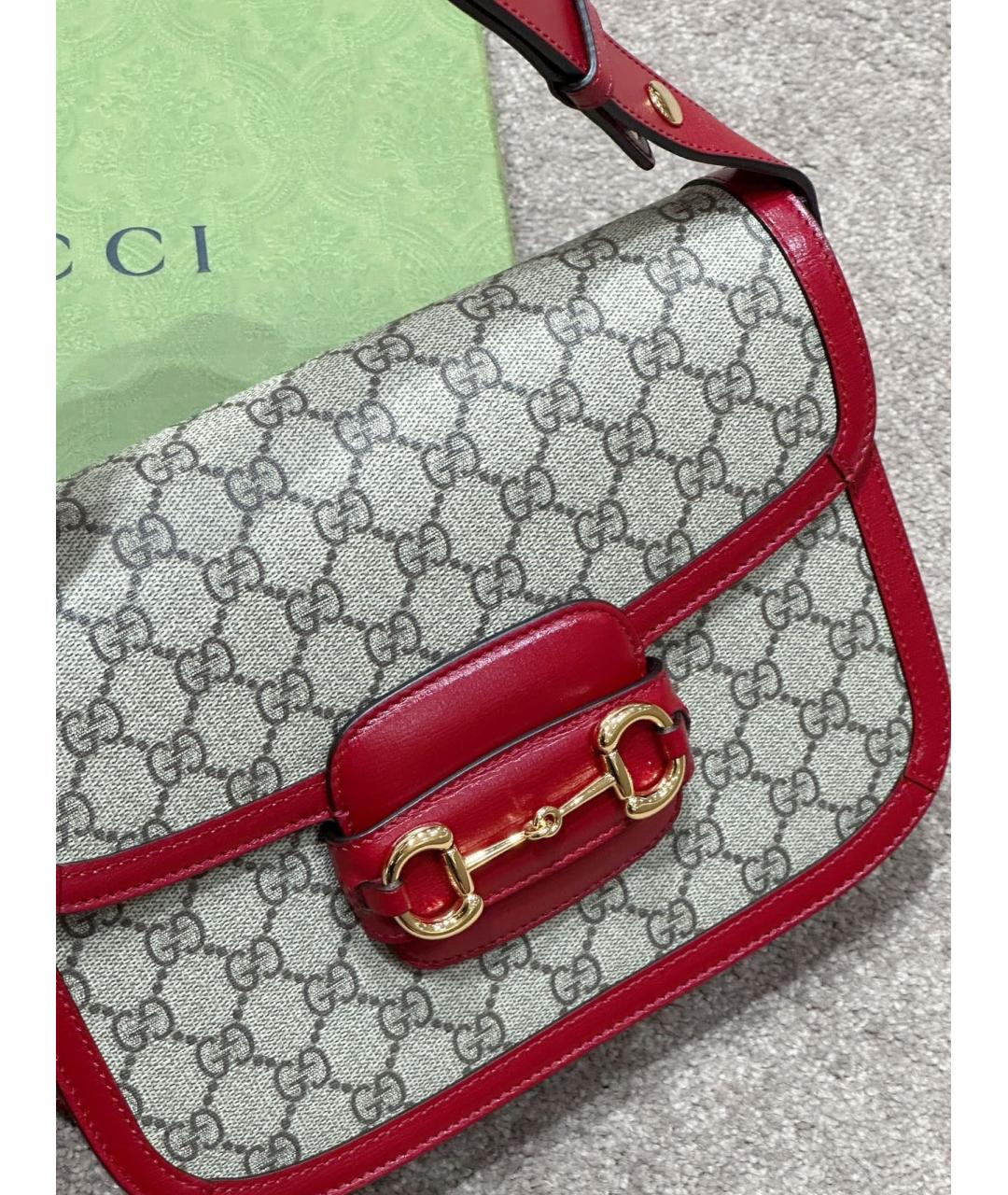 GUCCI Красная деним сумка через плечо, фото 3