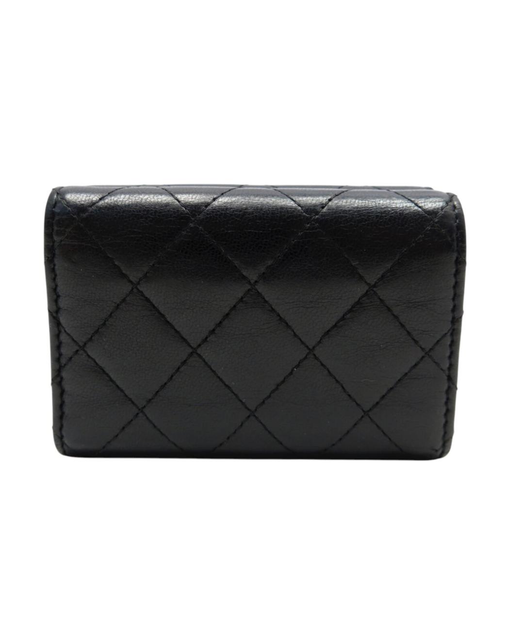 CHANEL Черный кожаный кошелек, фото 2