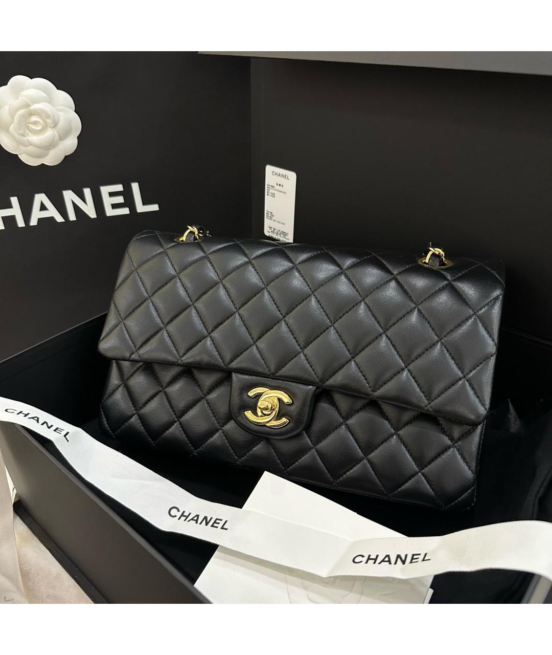 CHANEL Черная кожаная сумка через плечо, фото 2