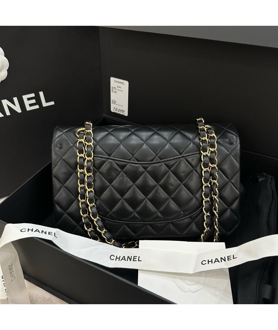 CHANEL Черная кожаная сумка через плечо, фото 3