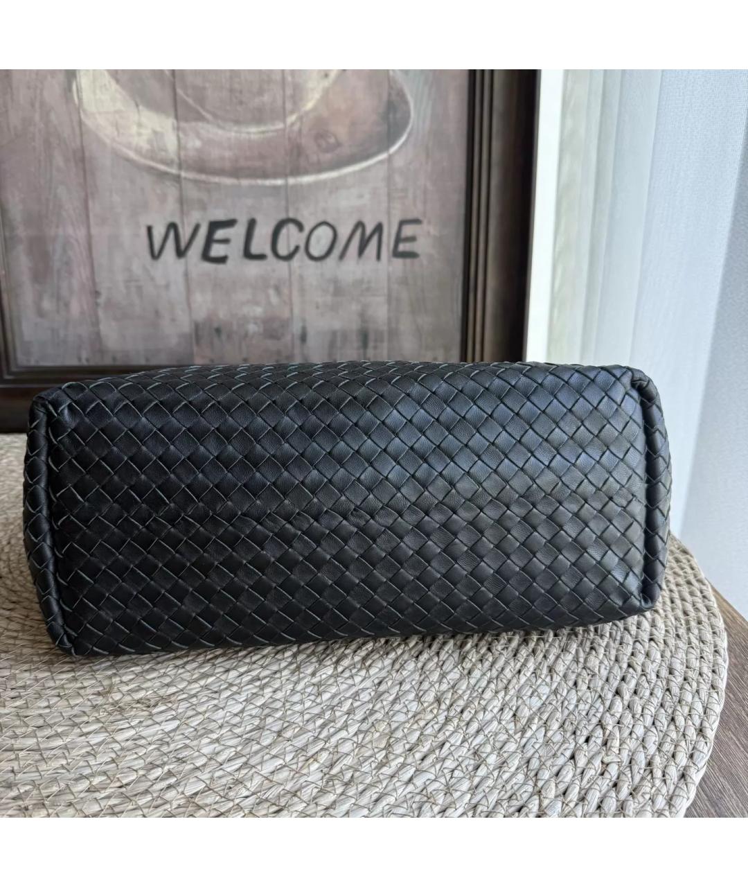BOTTEGA VENETA Черная кожаная сумка тоут, фото 8