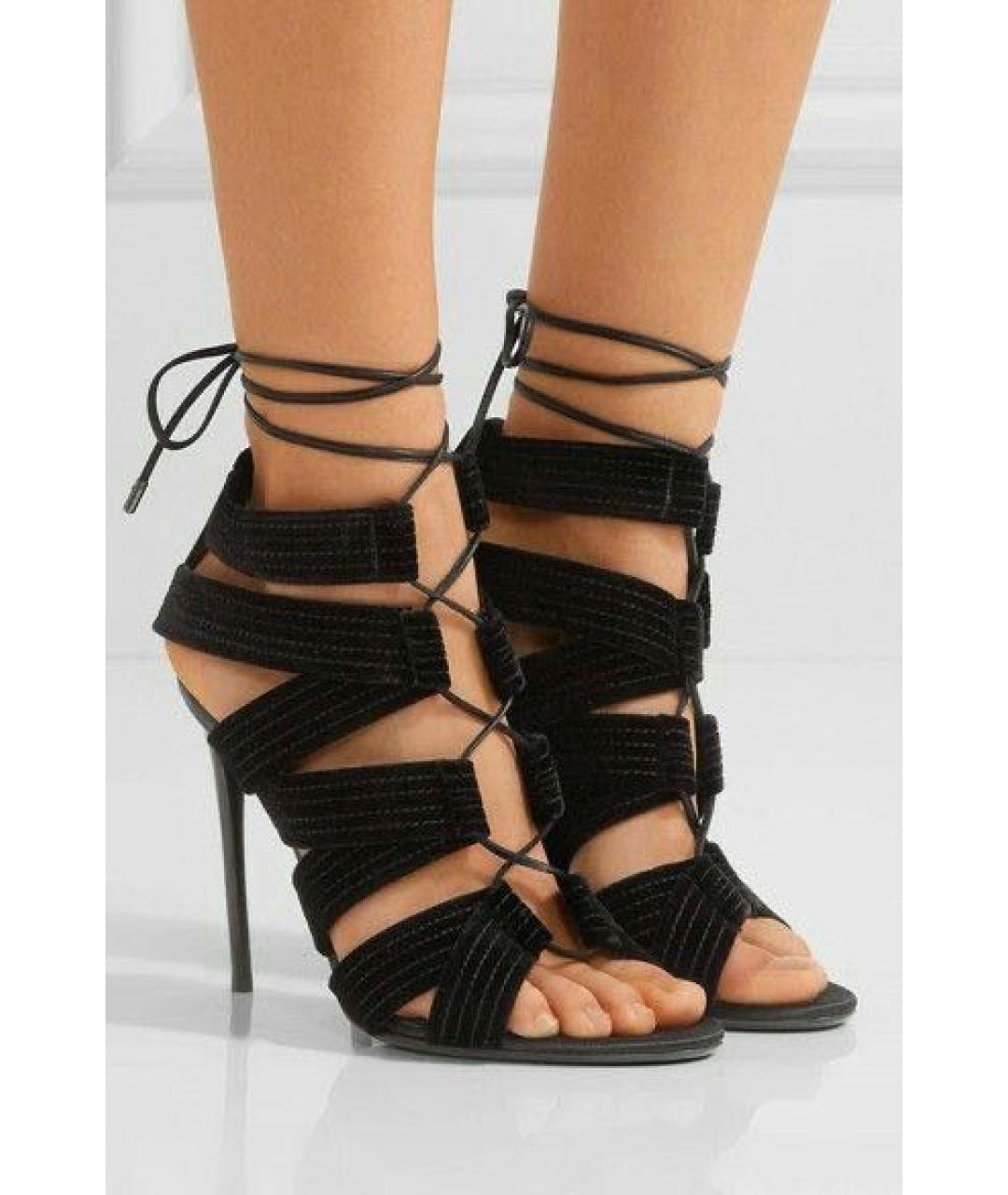 TOM FORD Черные кожаные босоножки, фото 2