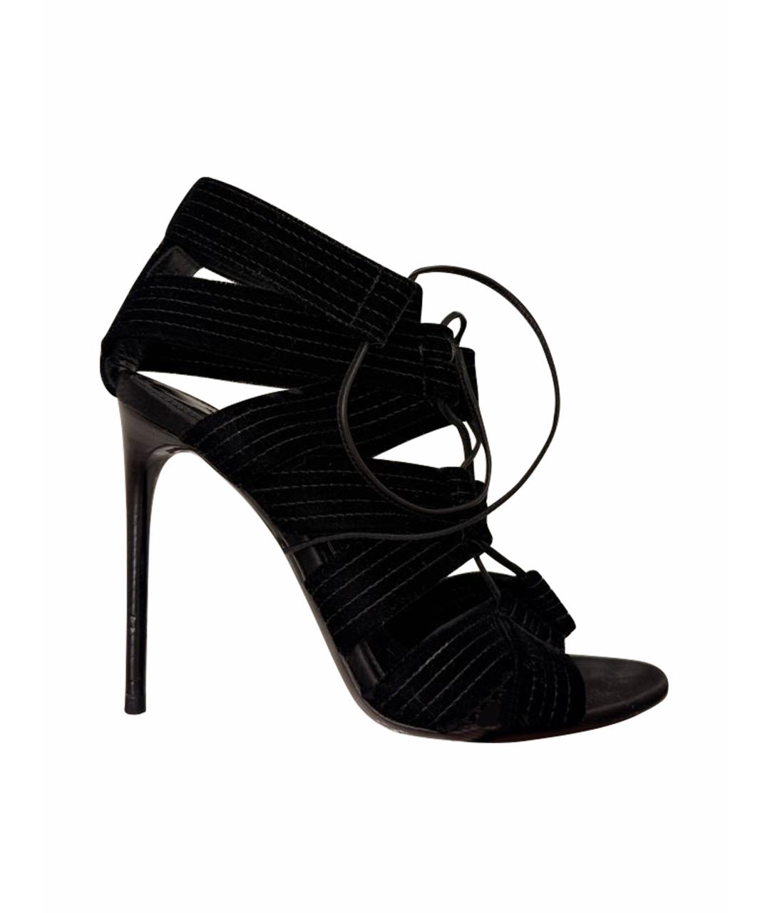 TOM FORD Черные кожаные босоножки, фото 1