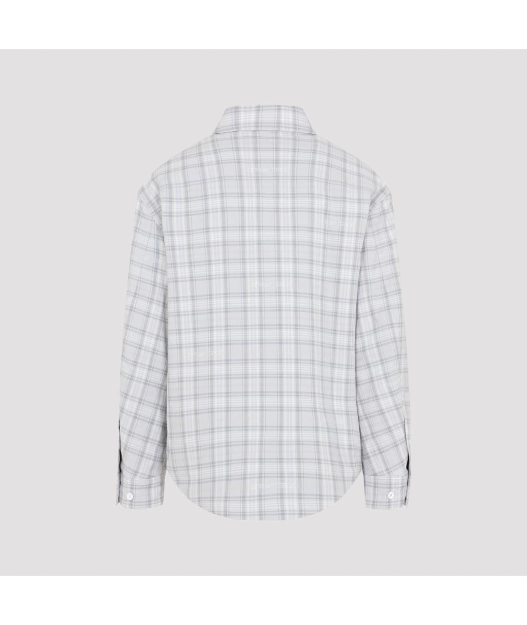 OFF-WHITE Серая хлопковая кэжуал рубашка, фото 3