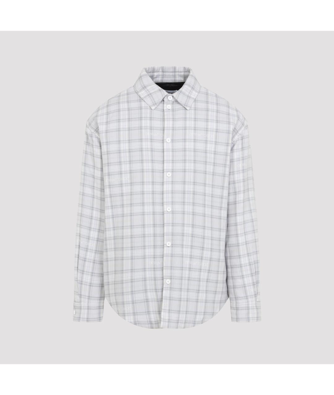 OFF-WHITE Серая хлопковая кэжуал рубашка, фото 2