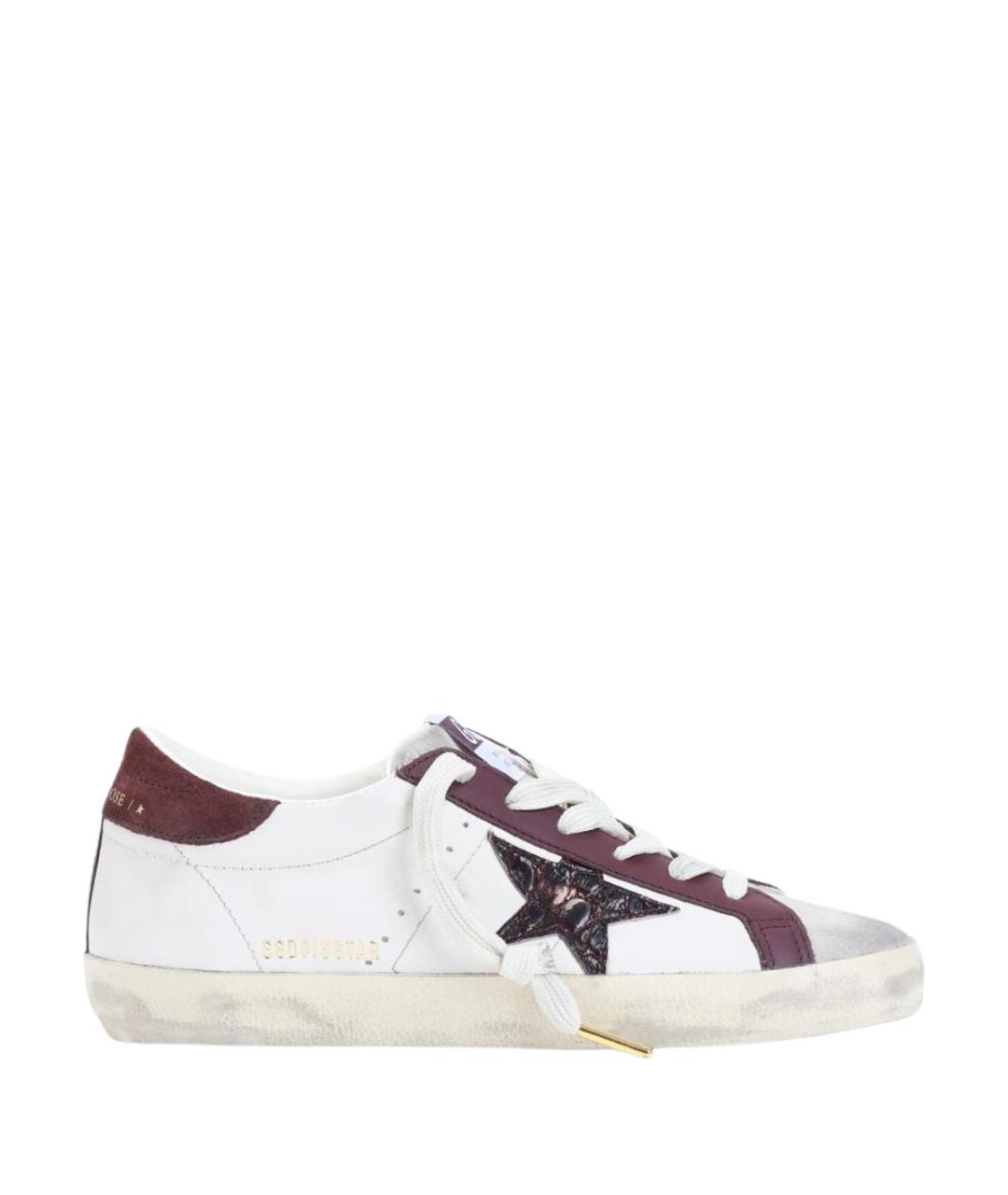 GOLDEN GOOSE Белые кожаные кеды, фото 1