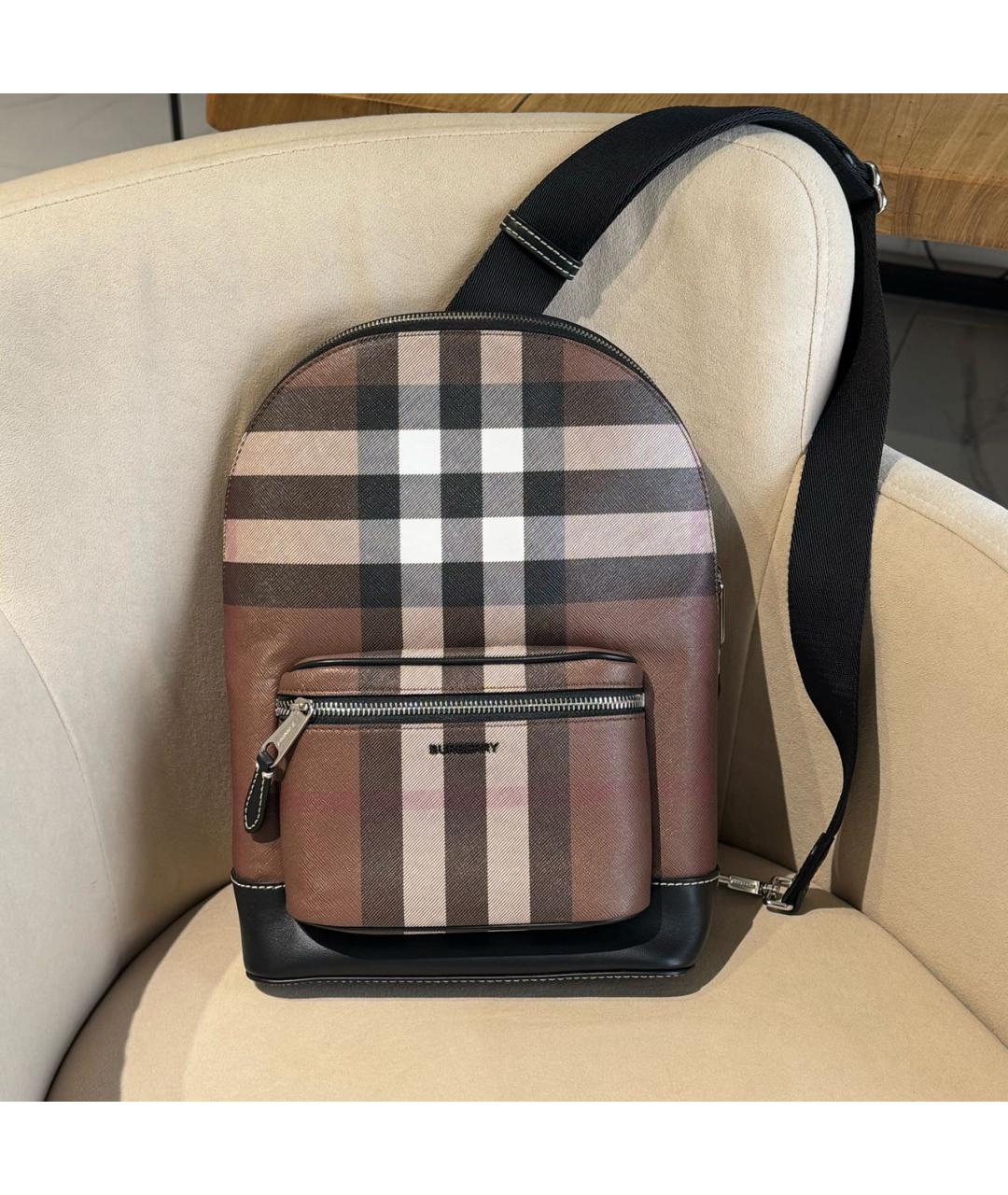 BURBERRY Коричневая сумка на плечо, фото 2