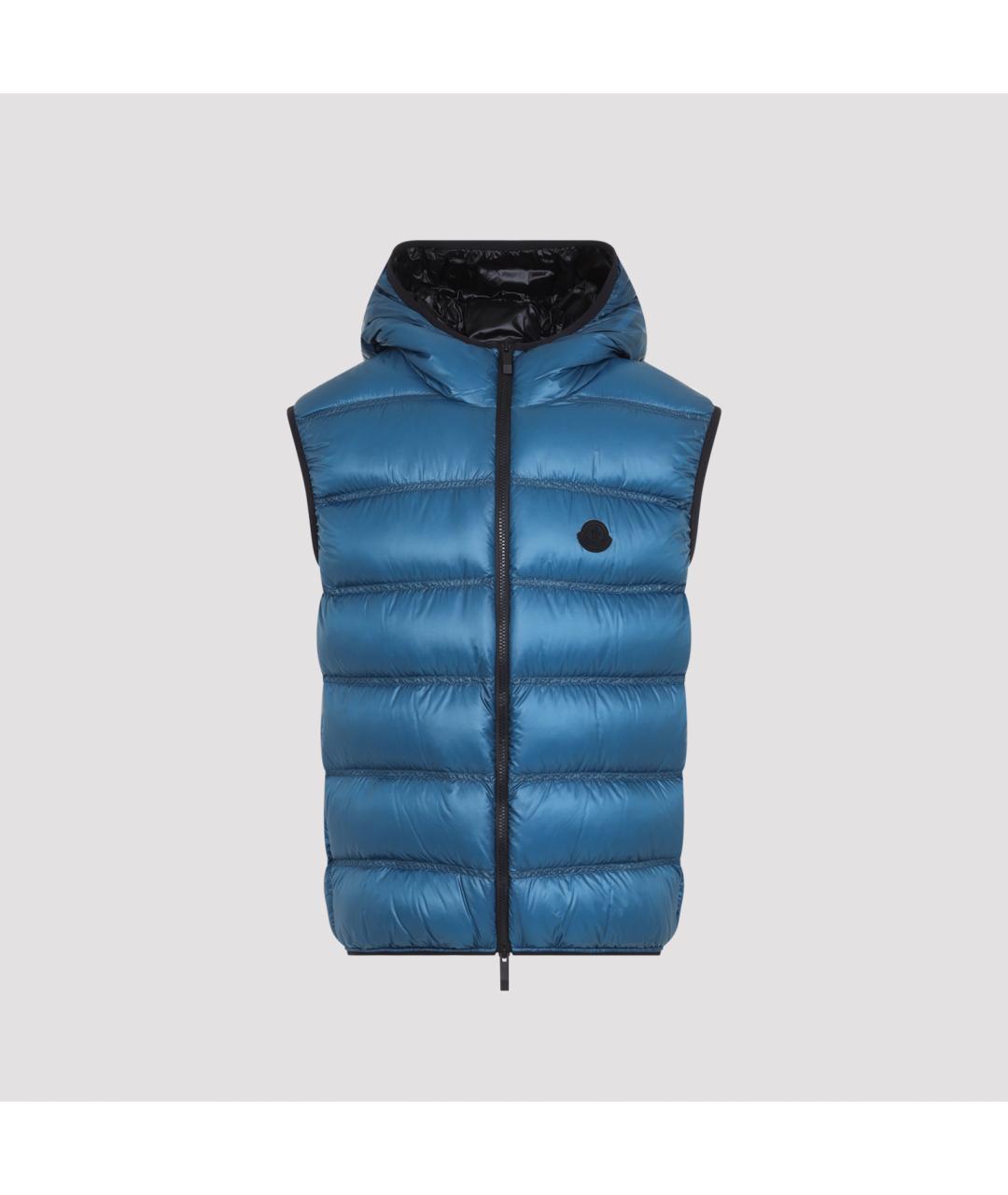 MONCLER Синий полиамидовый жилет, фото 2