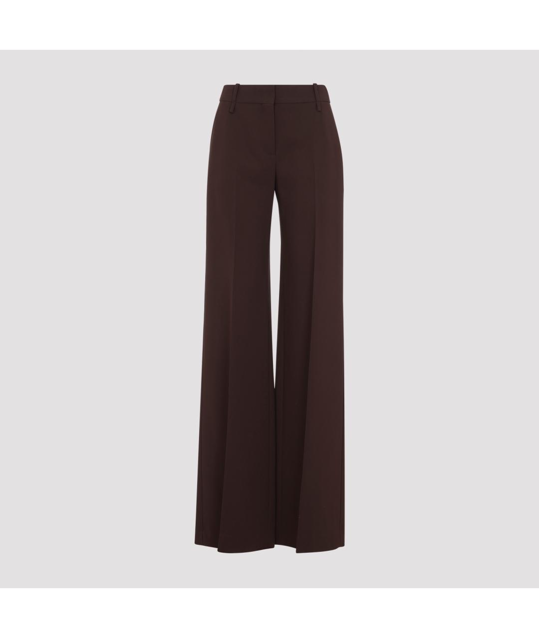 ERMANNO SCERVINO Коричневые вискозные брюки широкие, фото 2