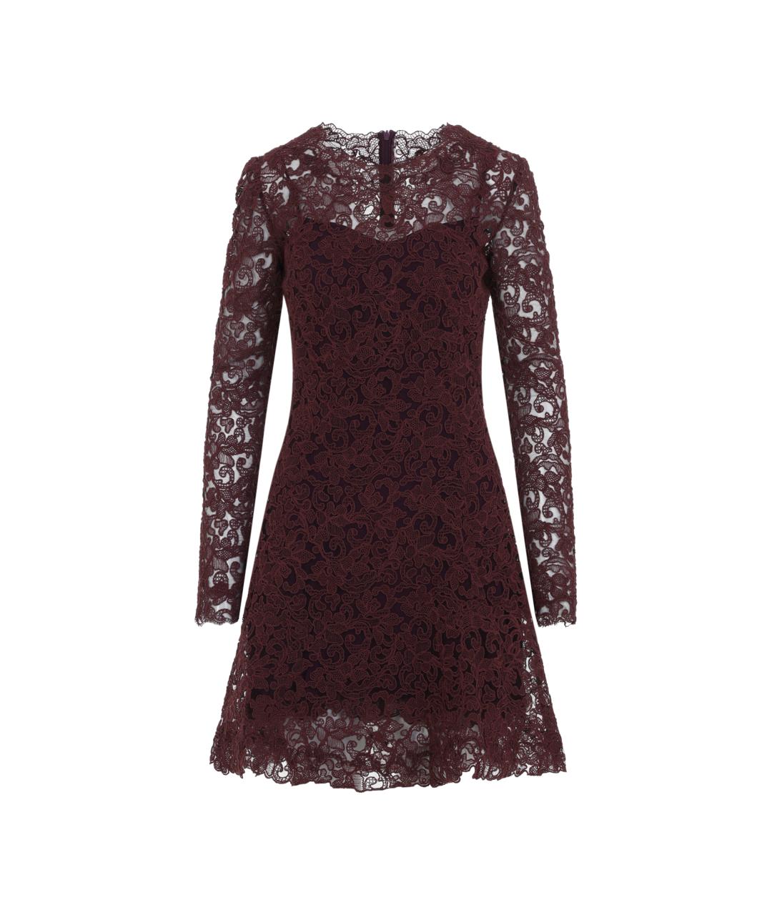 ERMANNO SCERVINO Бордовое полиэстеровое платье, фото 1