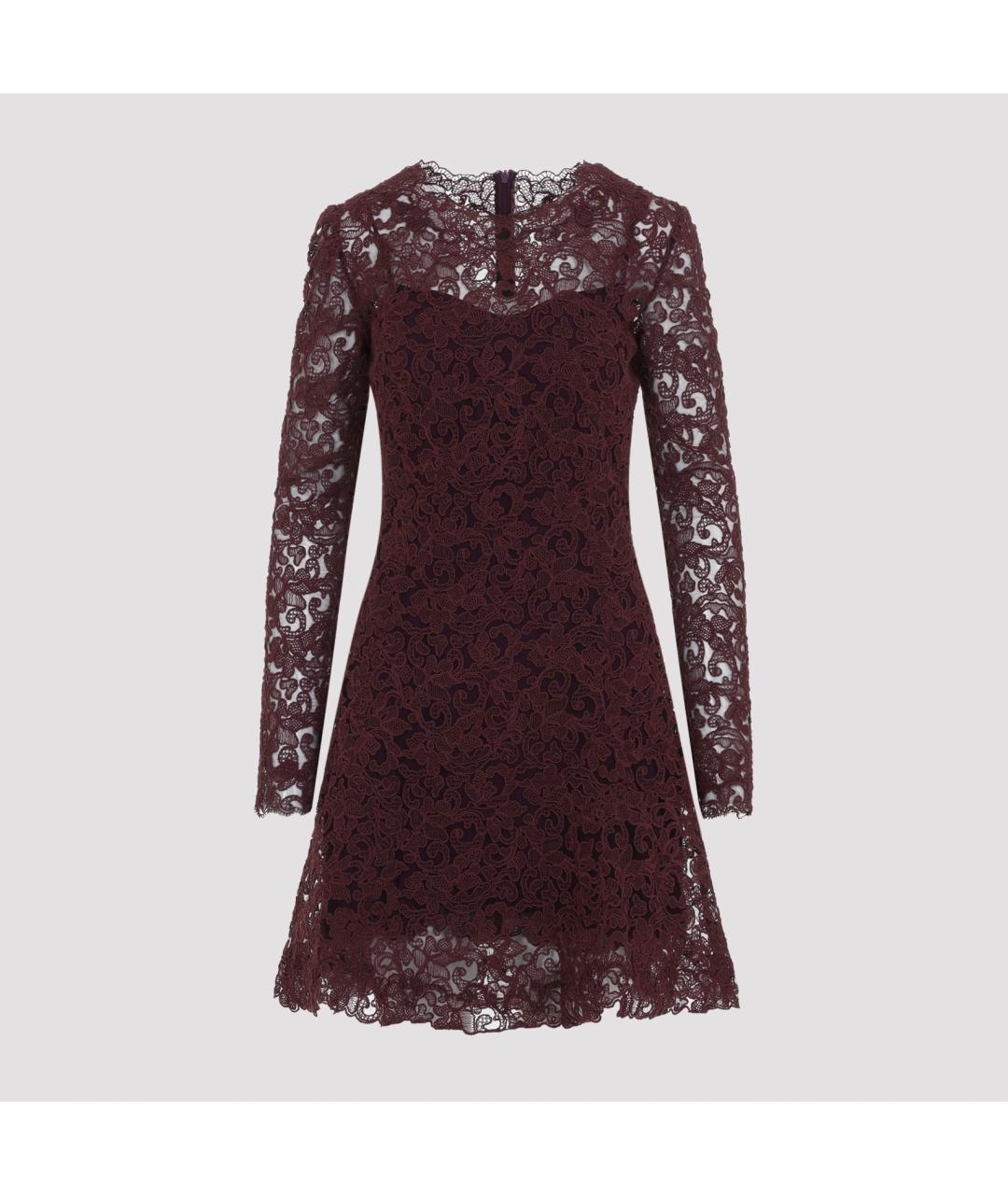 ERMANNO SCERVINO Бордовое полиэстеровое платье, фото 2