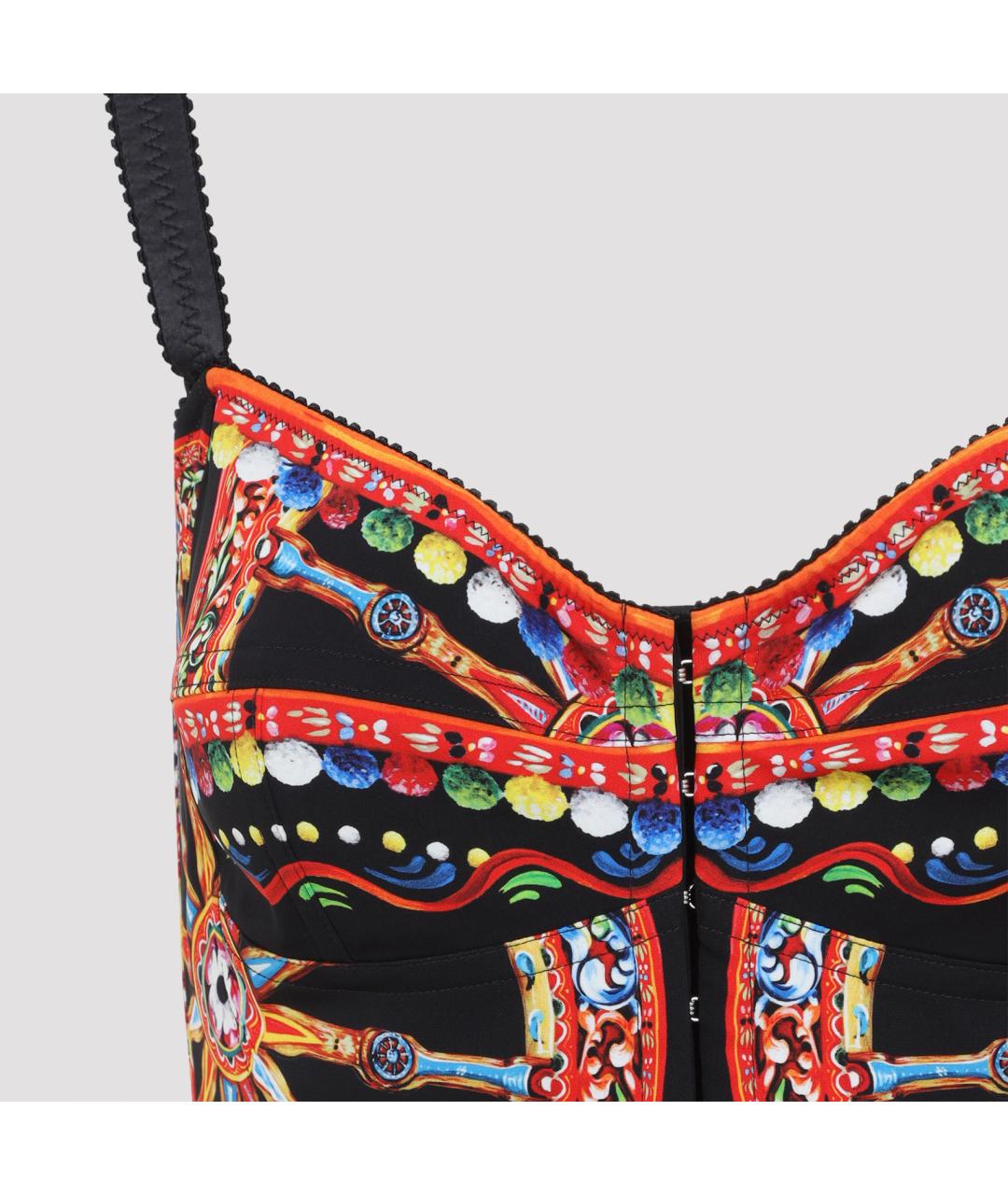 DOLCE&GABBANA Мульти шелковое коктейльное платье, фото 4