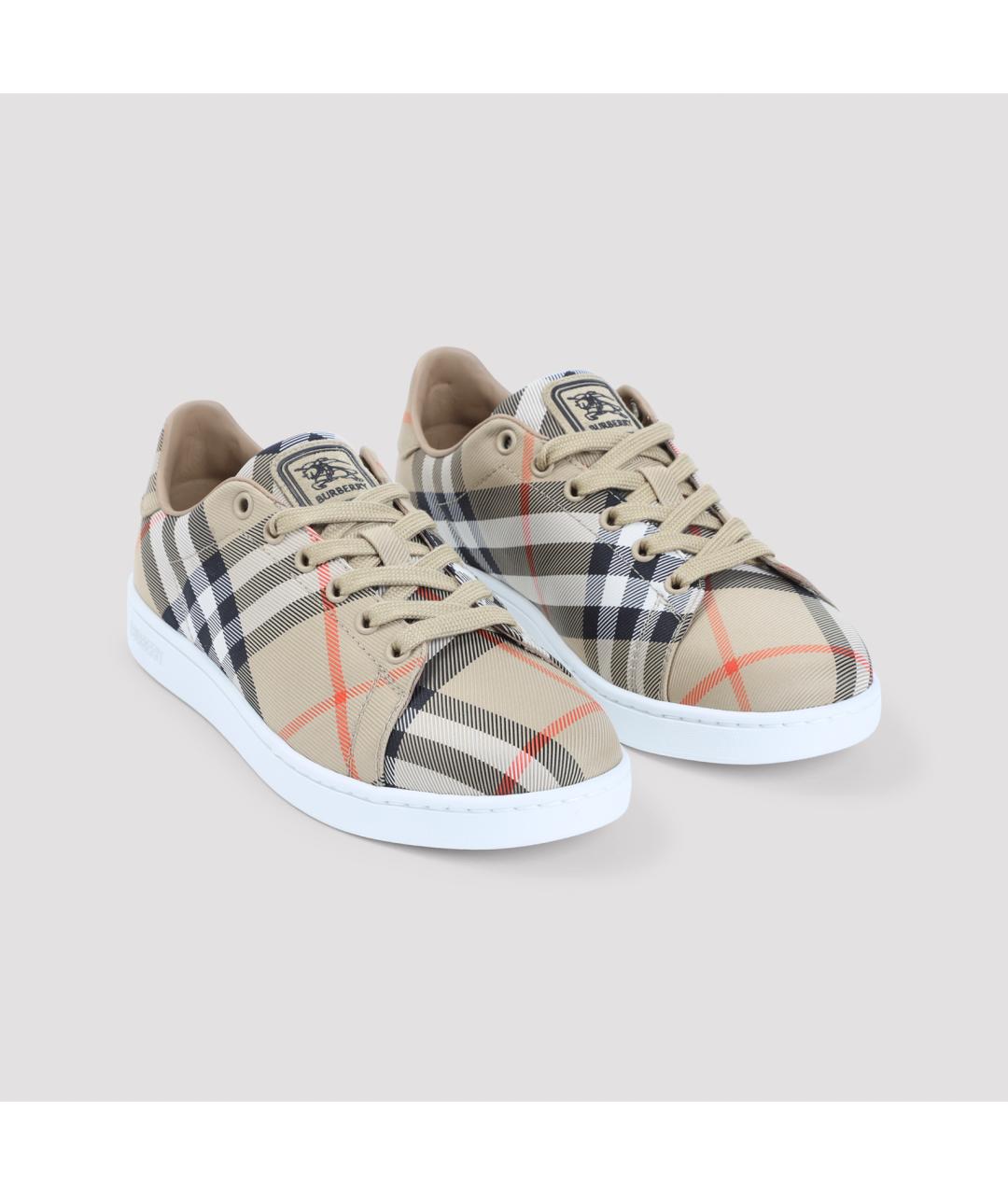BURBERRY Бежевые кеды, фото 4