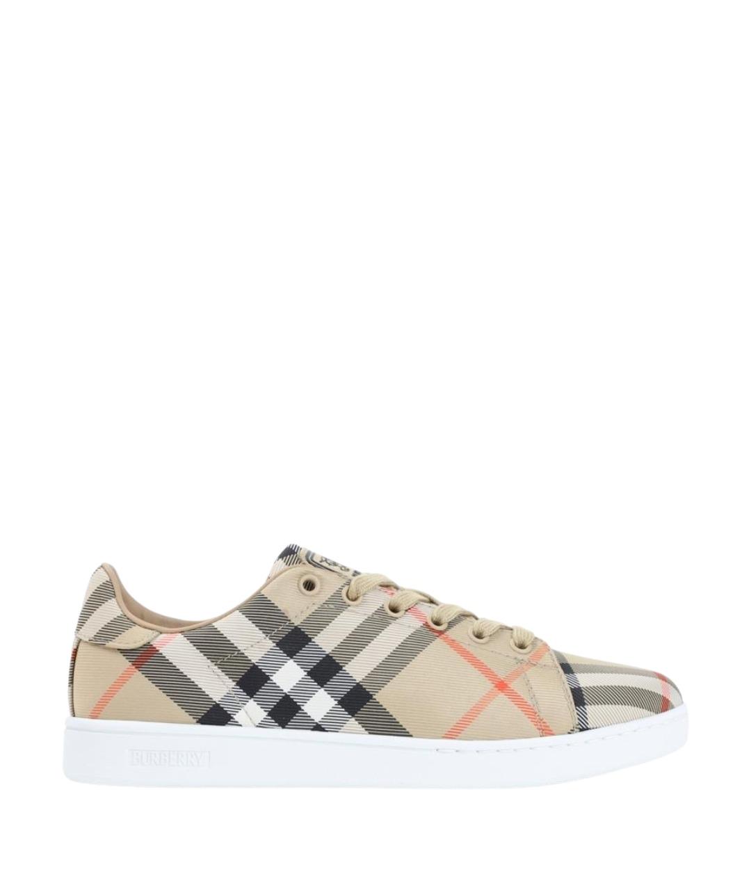 BURBERRY Бежевые кеды, фото 1