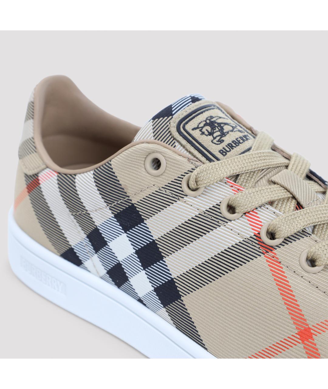 BURBERRY Бежевые кеды, фото 5