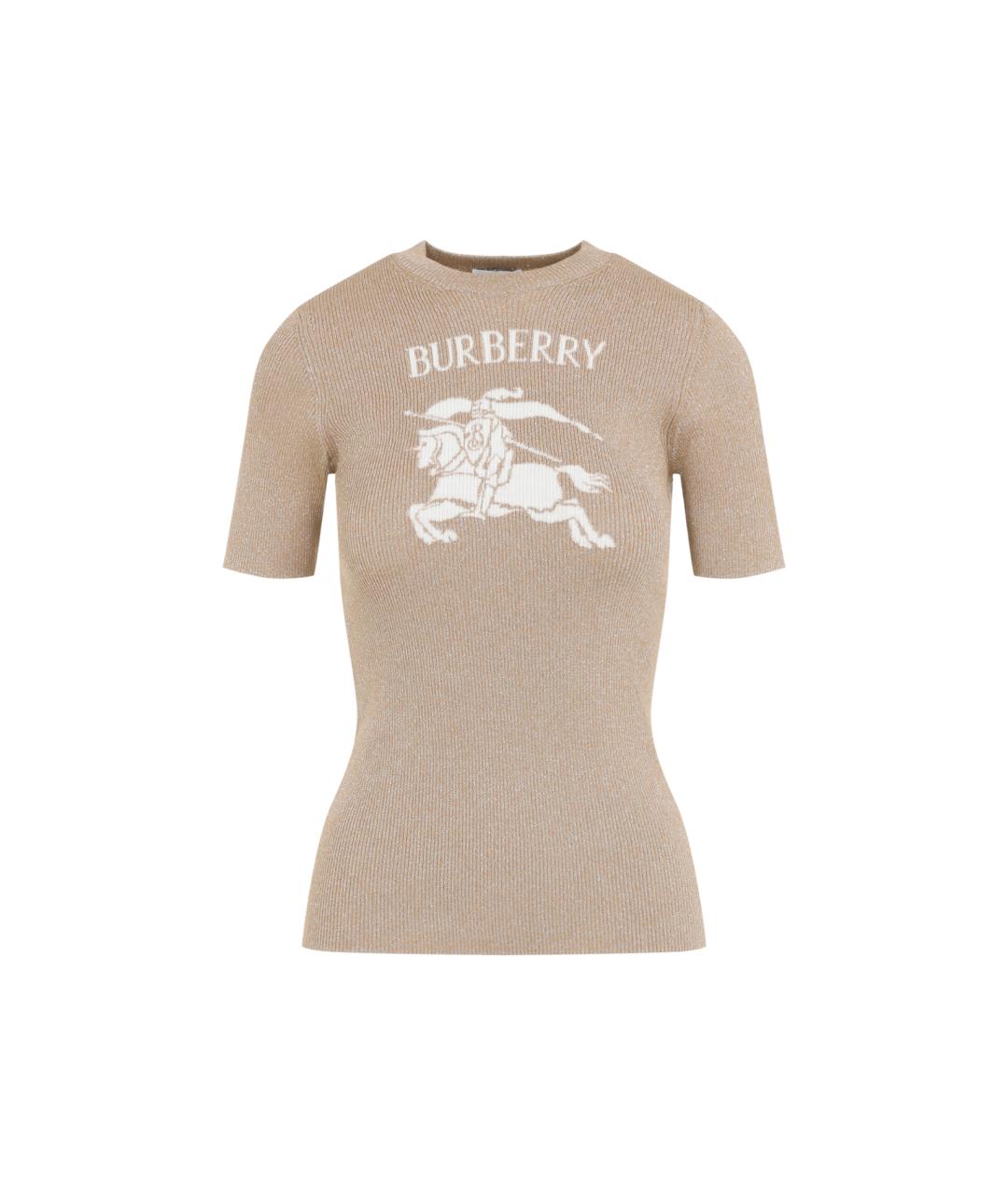 BURBERRY Бежевый шерстяной джемпер / свитер, фото 1