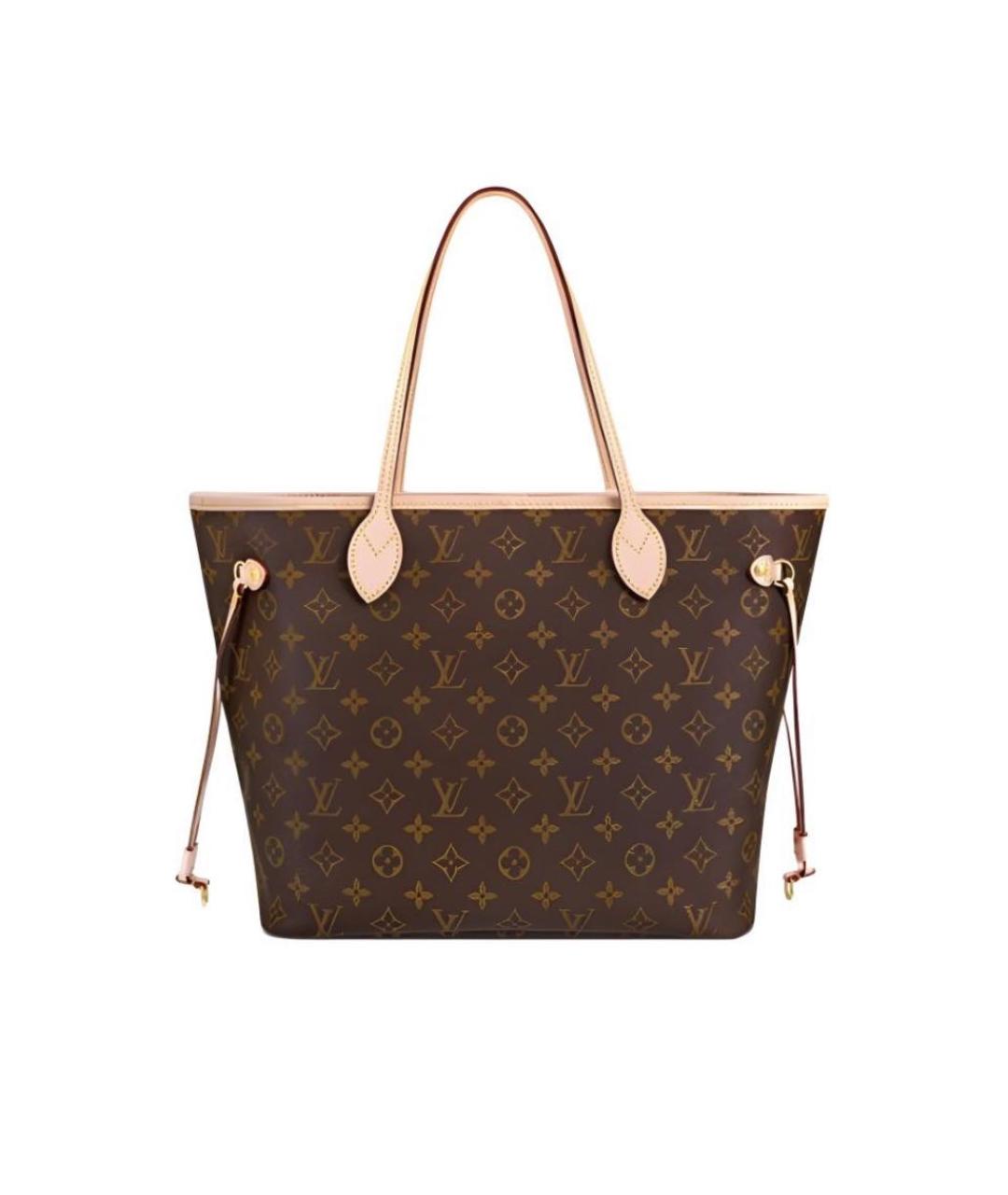 LOUIS VUITTON Коричневая кожаная сумка с короткими ручками, фото 8