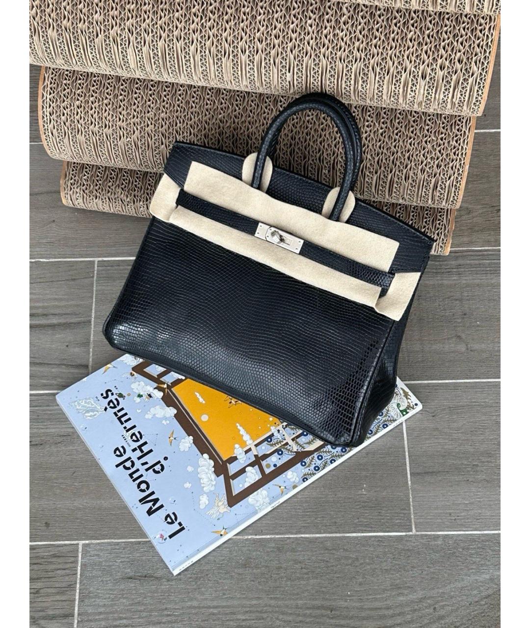 HERMES Черная кожаная сумка тоут, фото 2