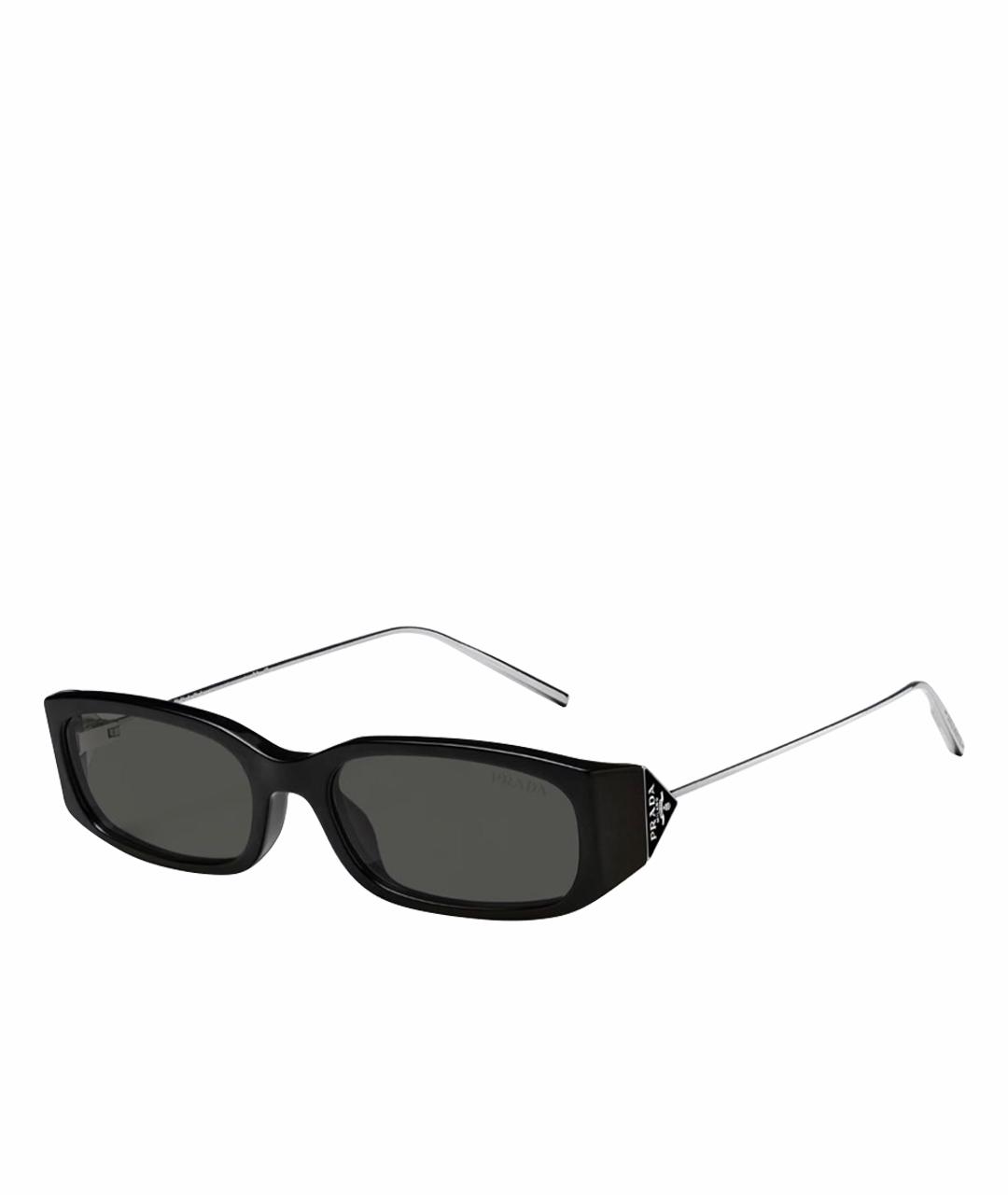 PRADA Черные пластиковые солнцезащитные очки, фото 1
