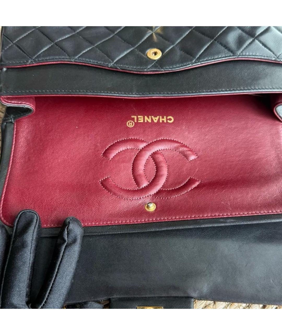 CHANEL Черная кожаная сумка через плечо, фото 8