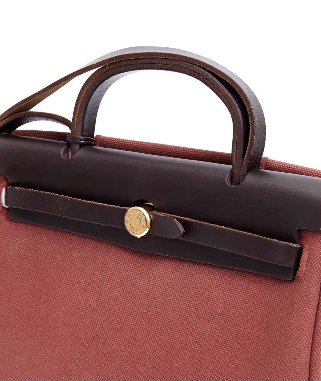 HERMES Бордовая кожаная сумка через плечо, фото 4