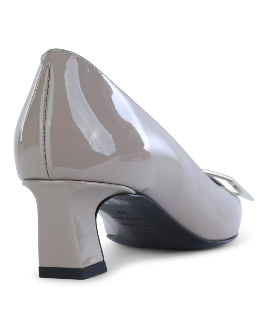 ROGER VIVIER Бежевые кожаные туфли, фото 3