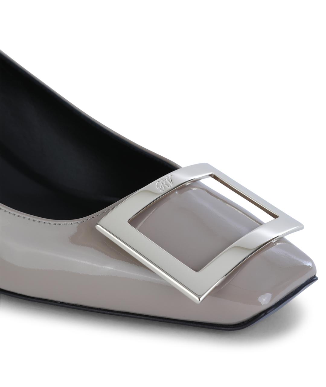 ROGER VIVIER Бежевые кожаные туфли, фото 4