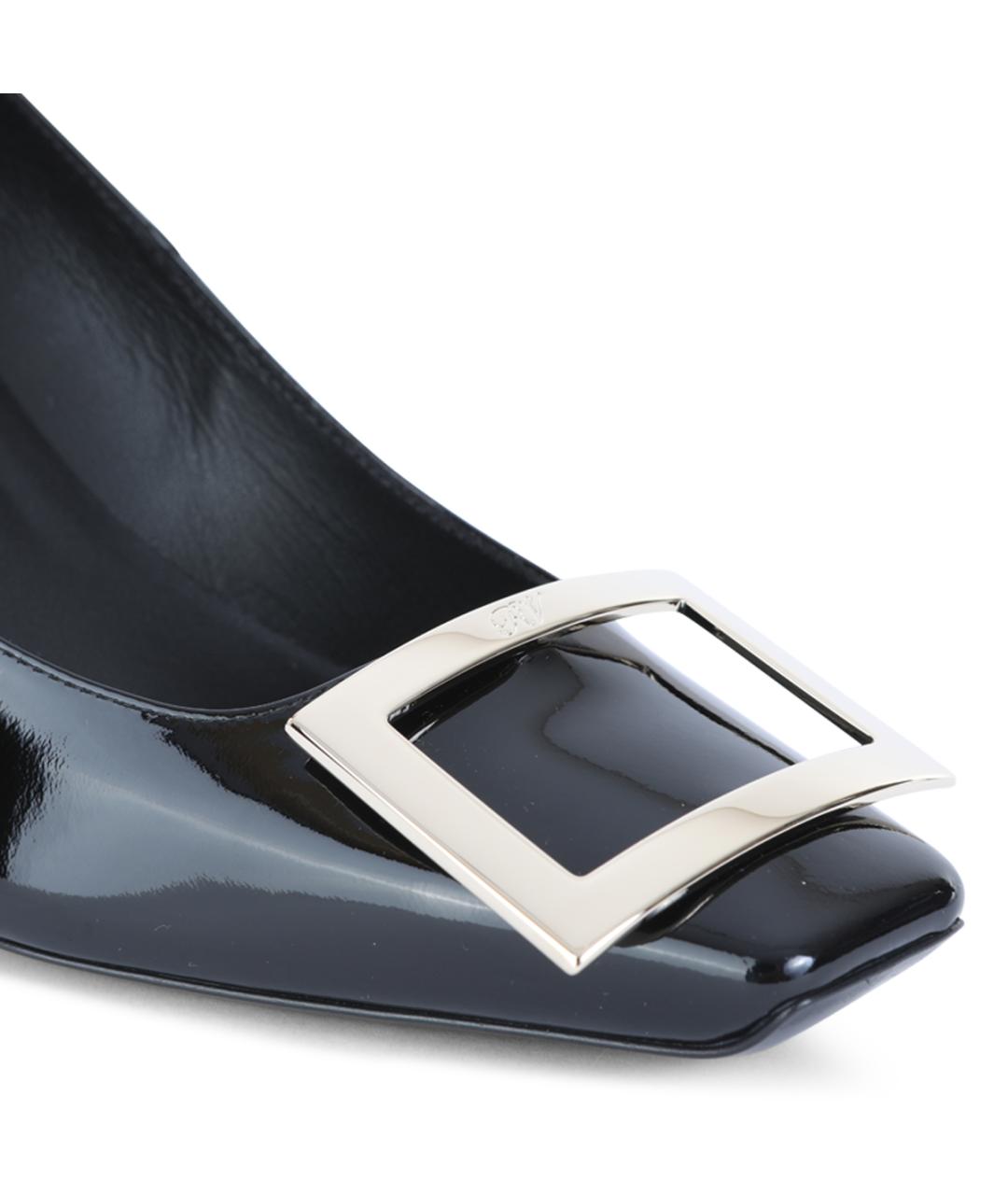 ROGER VIVIER Черные кожаные туфли, фото 4