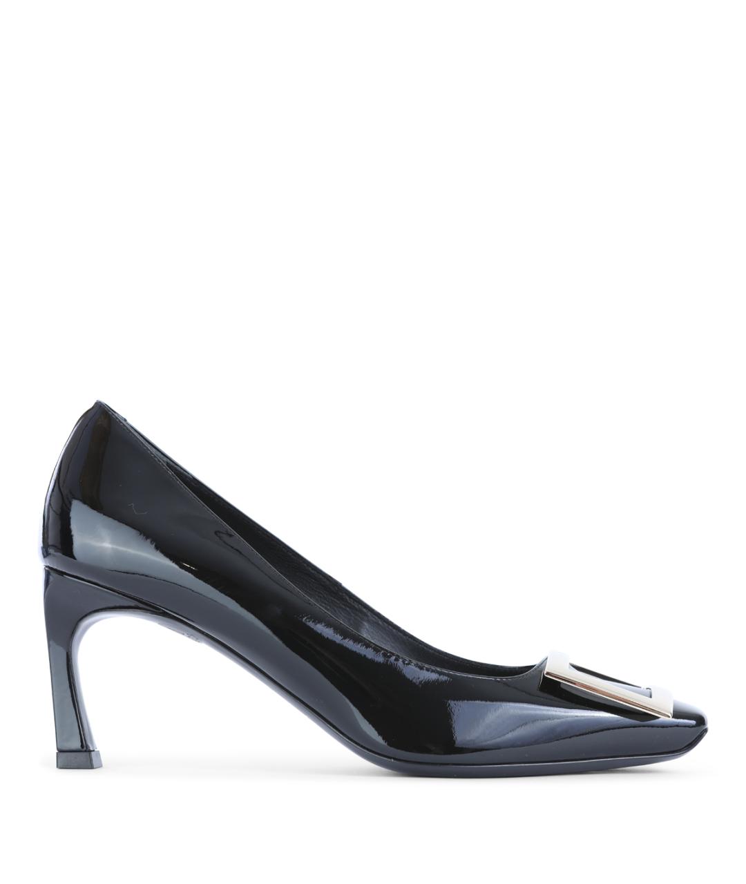 ROGER VIVIER Черные кожаные туфли, фото 1