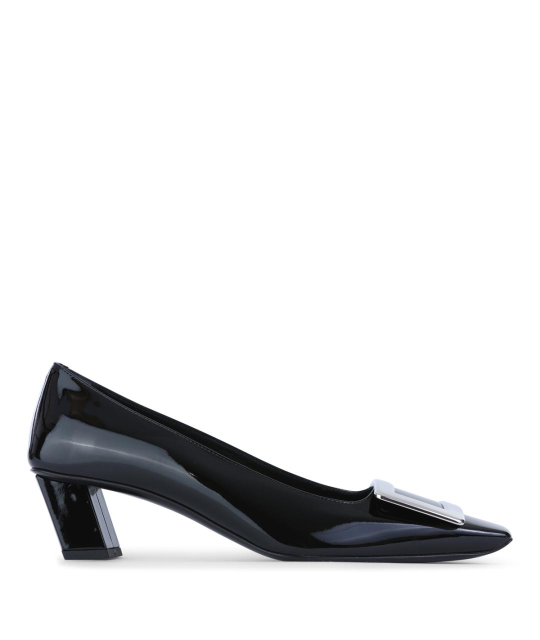 ROGER VIVIER Черные кожаные туфли, фото 1