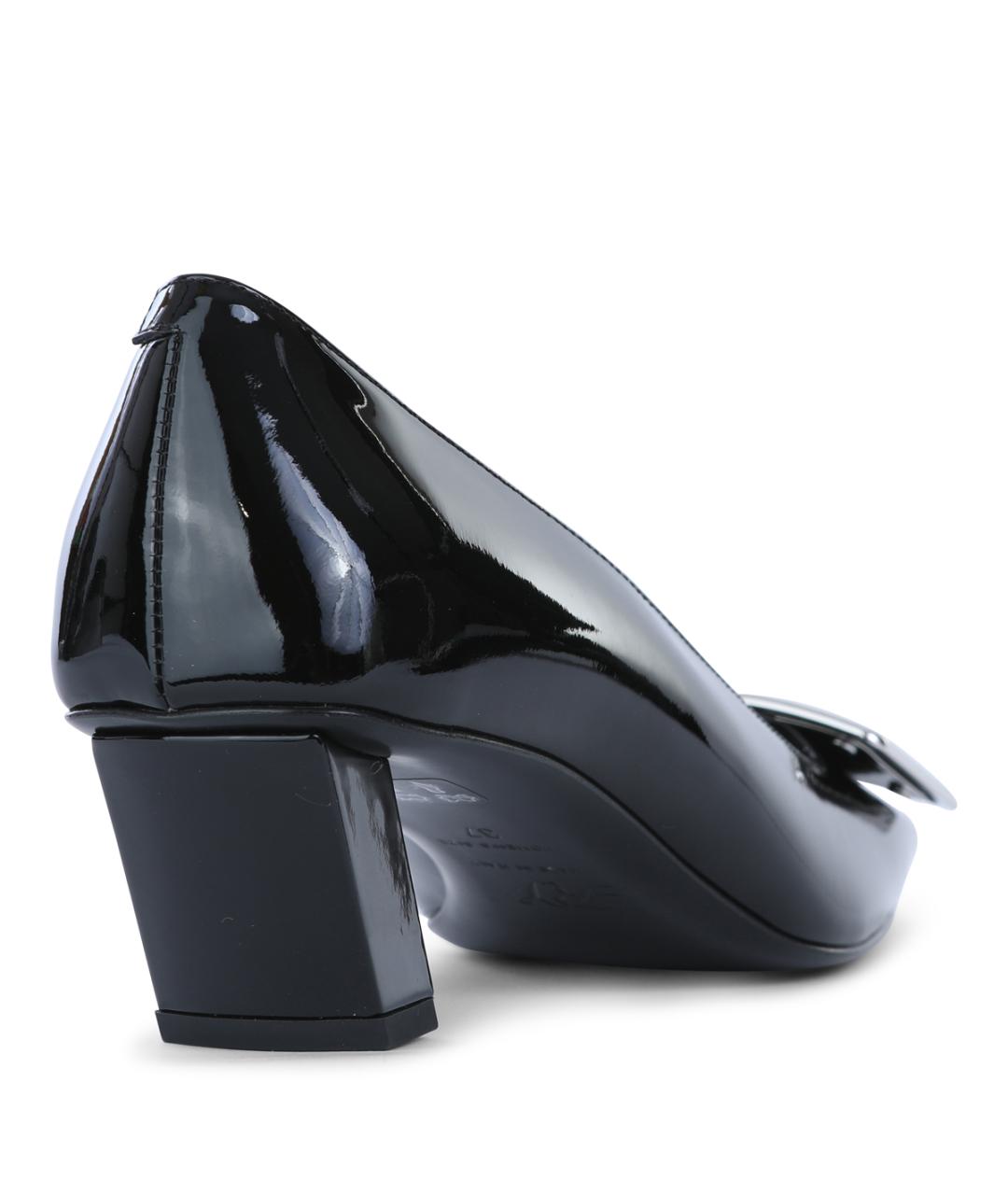 ROGER VIVIER Черные кожаные туфли, фото 3