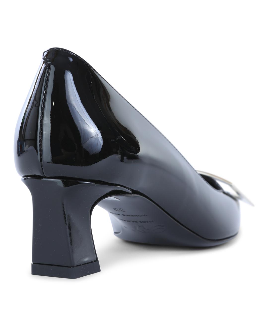 ROGER VIVIER Черные кожаные туфли, фото 3