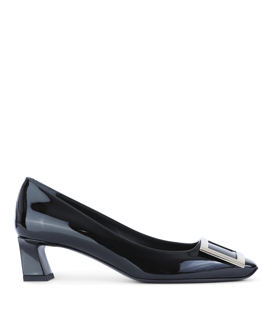 ROGER VIVIER Черные кожаные туфли, фото 1