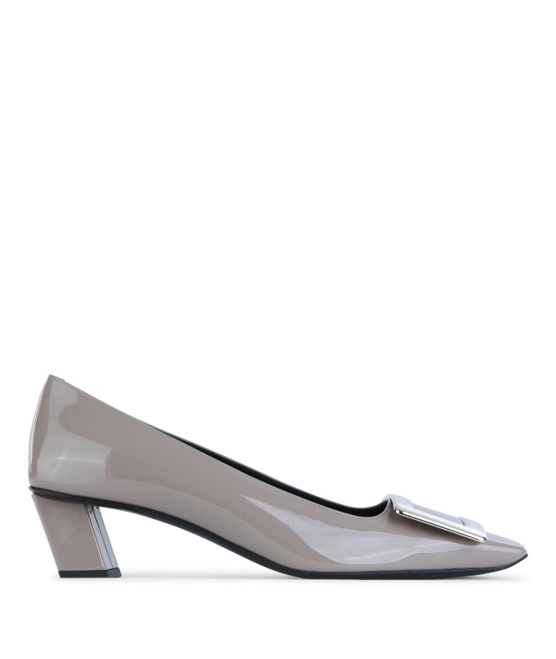 ROGER VIVIER Серые кожаные туфли, фото 1