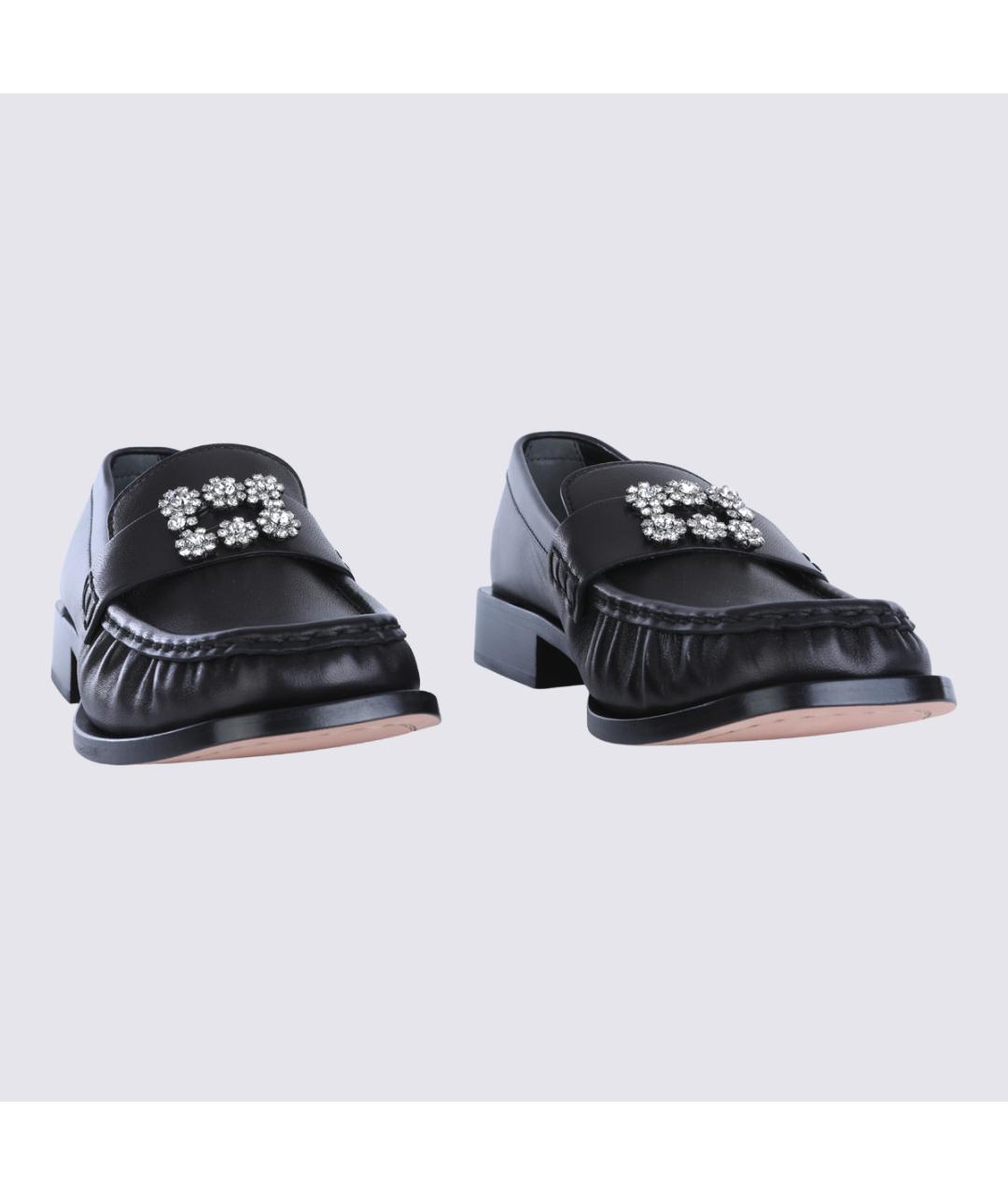 ROGER VIVIER Черные кожаные лоферы, фото 3