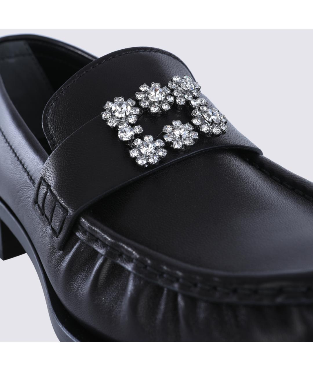 ROGER VIVIER Черные кожаные лоферы, фото 7