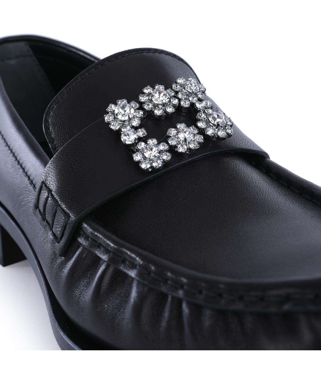 ROGER VIVIER Черные кожаные лоферы, фото 8