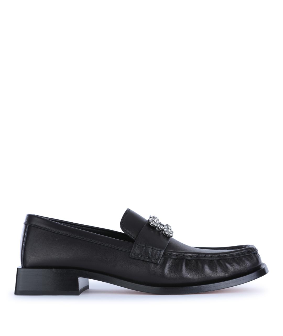 ROGER VIVIER Черные кожаные лоферы, фото 1