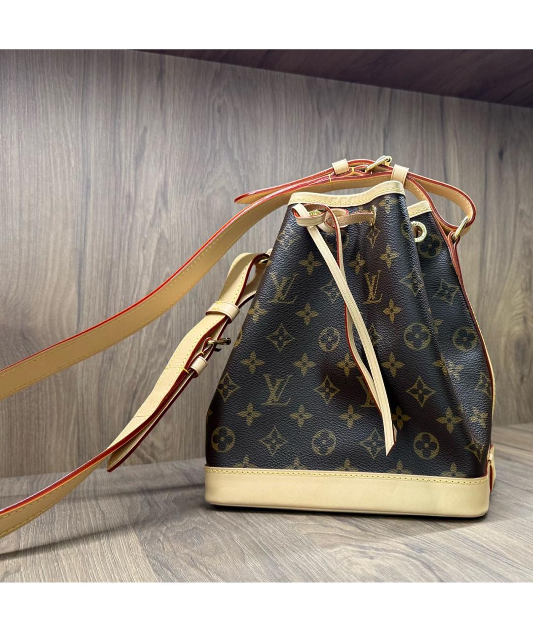 LOUIS VUITTON Коричневая кожаная сумка через плечо, фото 2