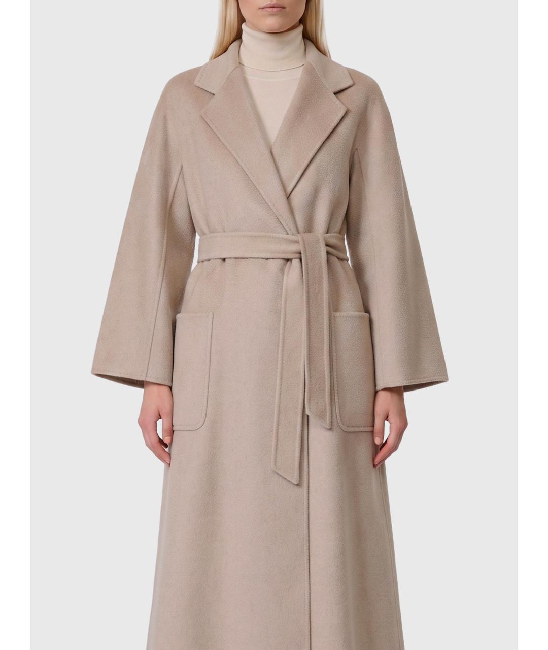 MAX MARA Бежевое кашемировое пальто, фото 4