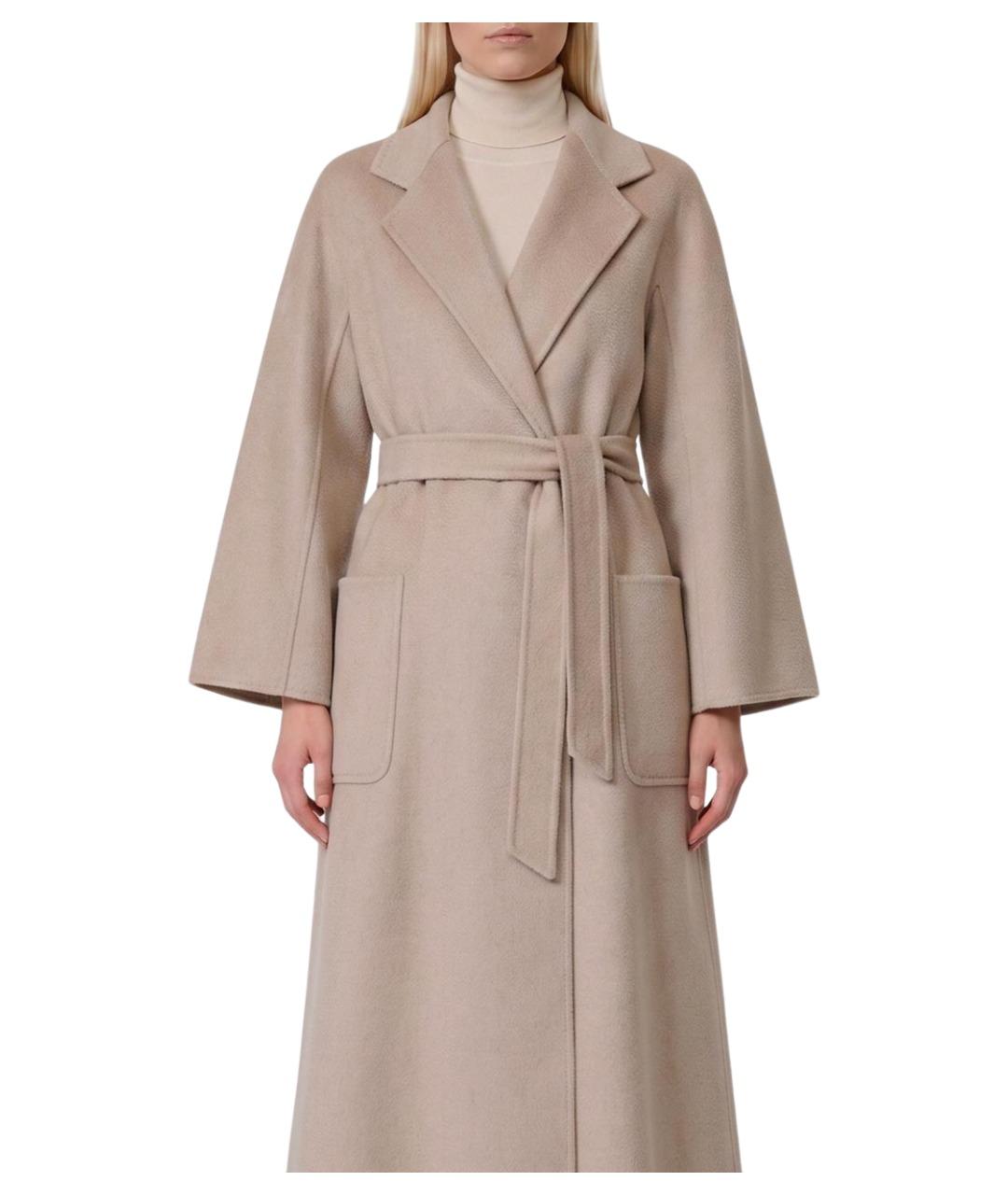 MAX MARA Бежевое кашемировое пальто, фото 1
