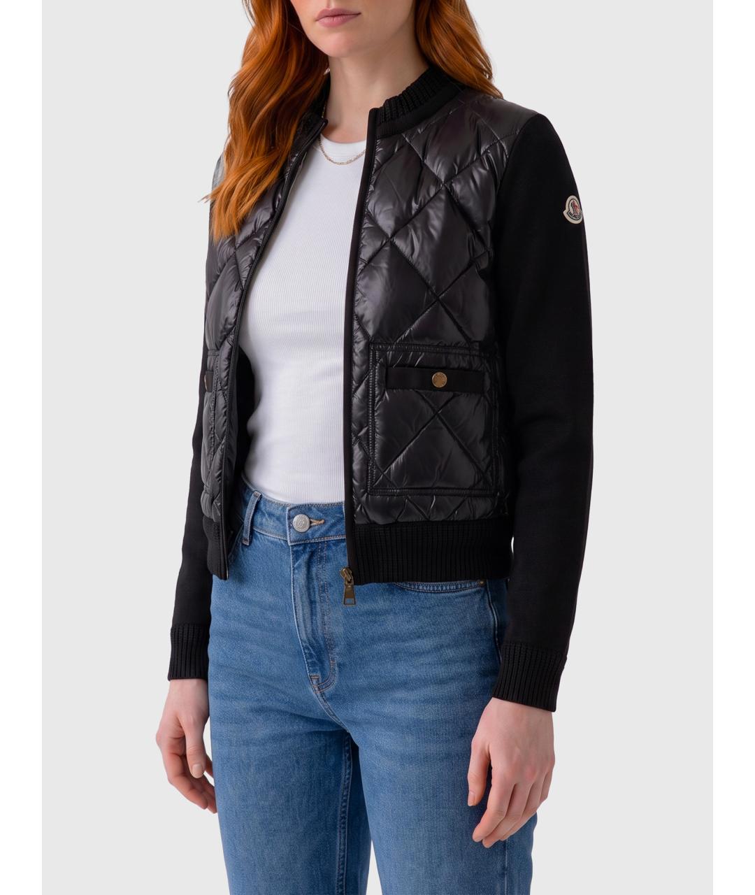 MONCLER Черный хлопковый кардиган, фото 3